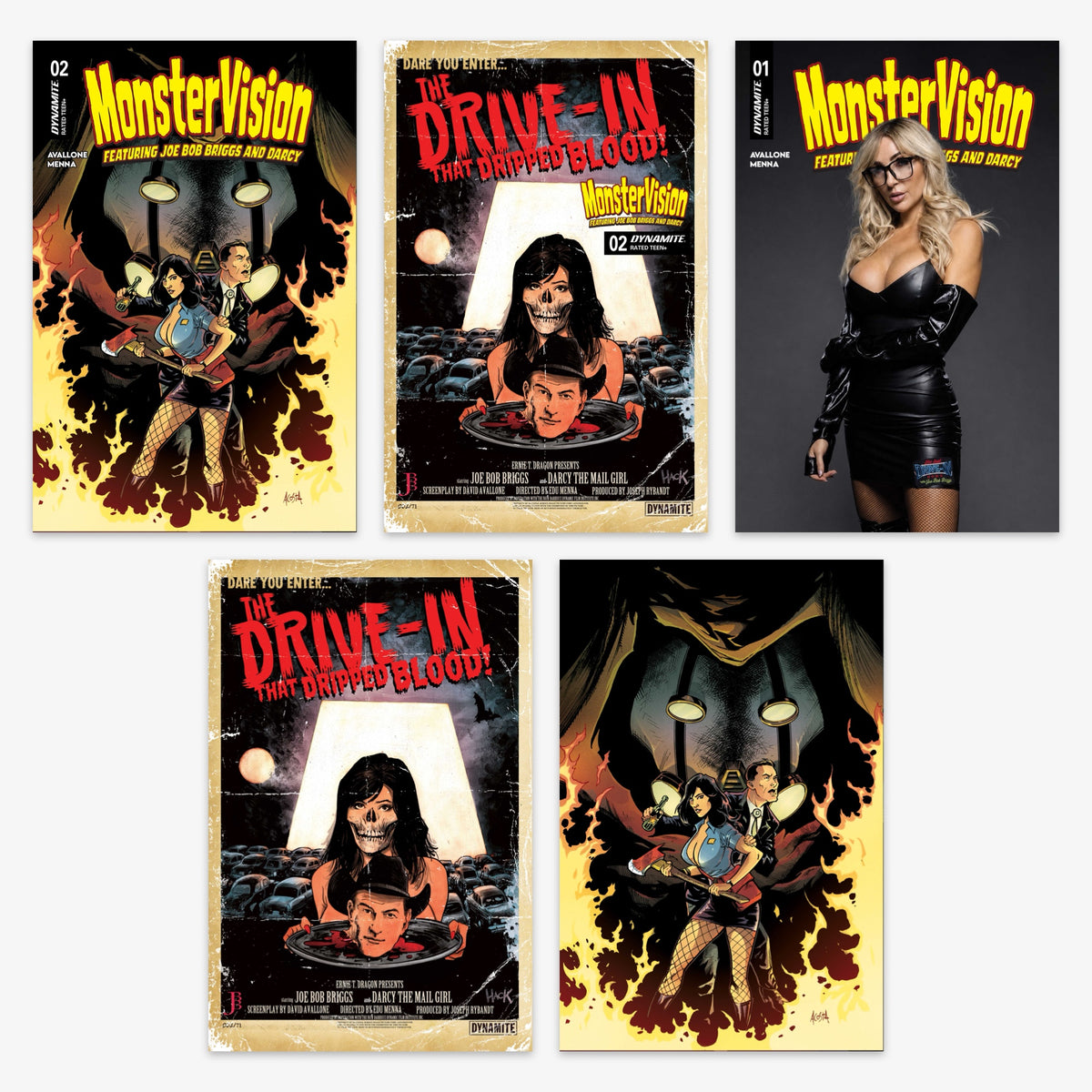 Monstervision Featuring Joe Bob Briggs and Darcy #2 Bundle – Covers A–E (No Incentive)