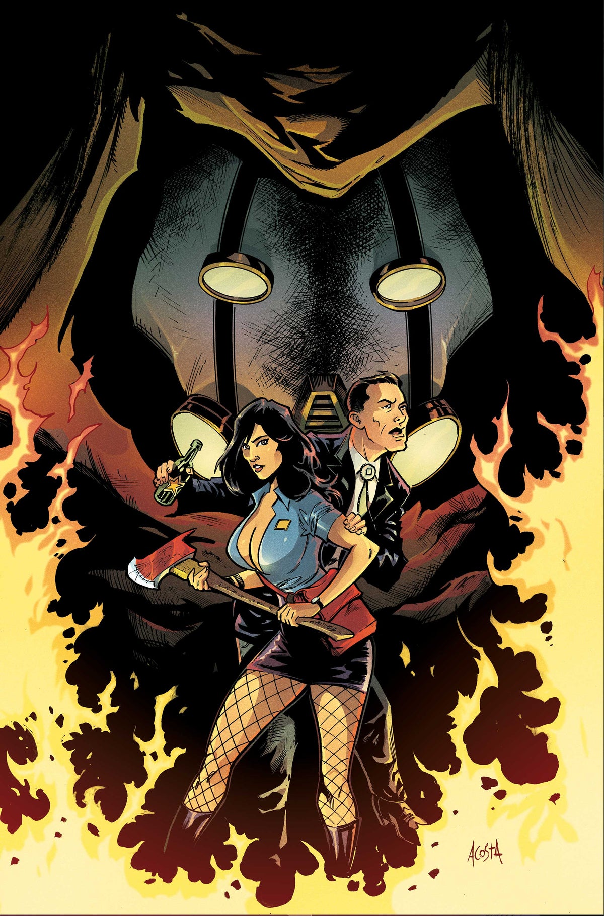 Monstervision Featuring Joe Bob Briggs and Darcy #2 Cover E – Dave Acosta Limited Virgin Variant