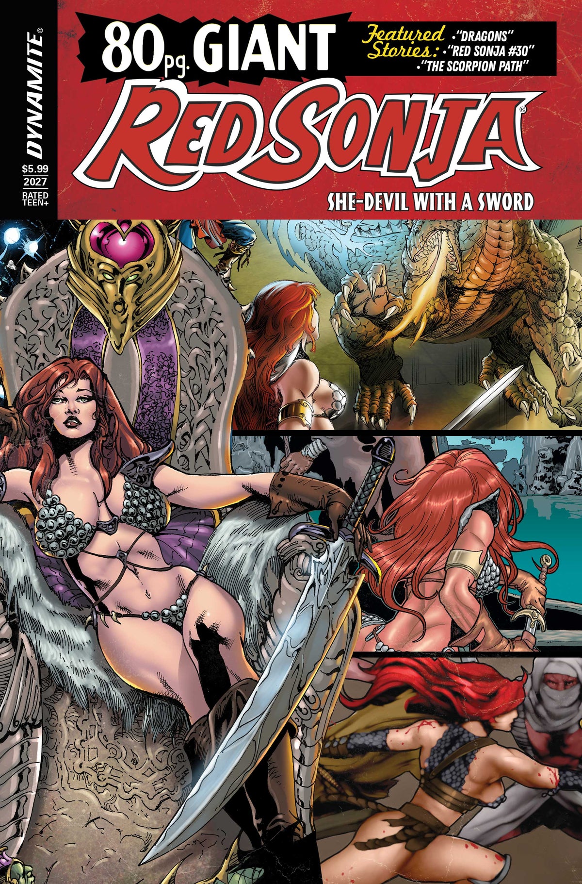 Red Sonja 80 Page Giant #1 (ONE SHOT) Cover B – Roberto Castro Retro Variant
