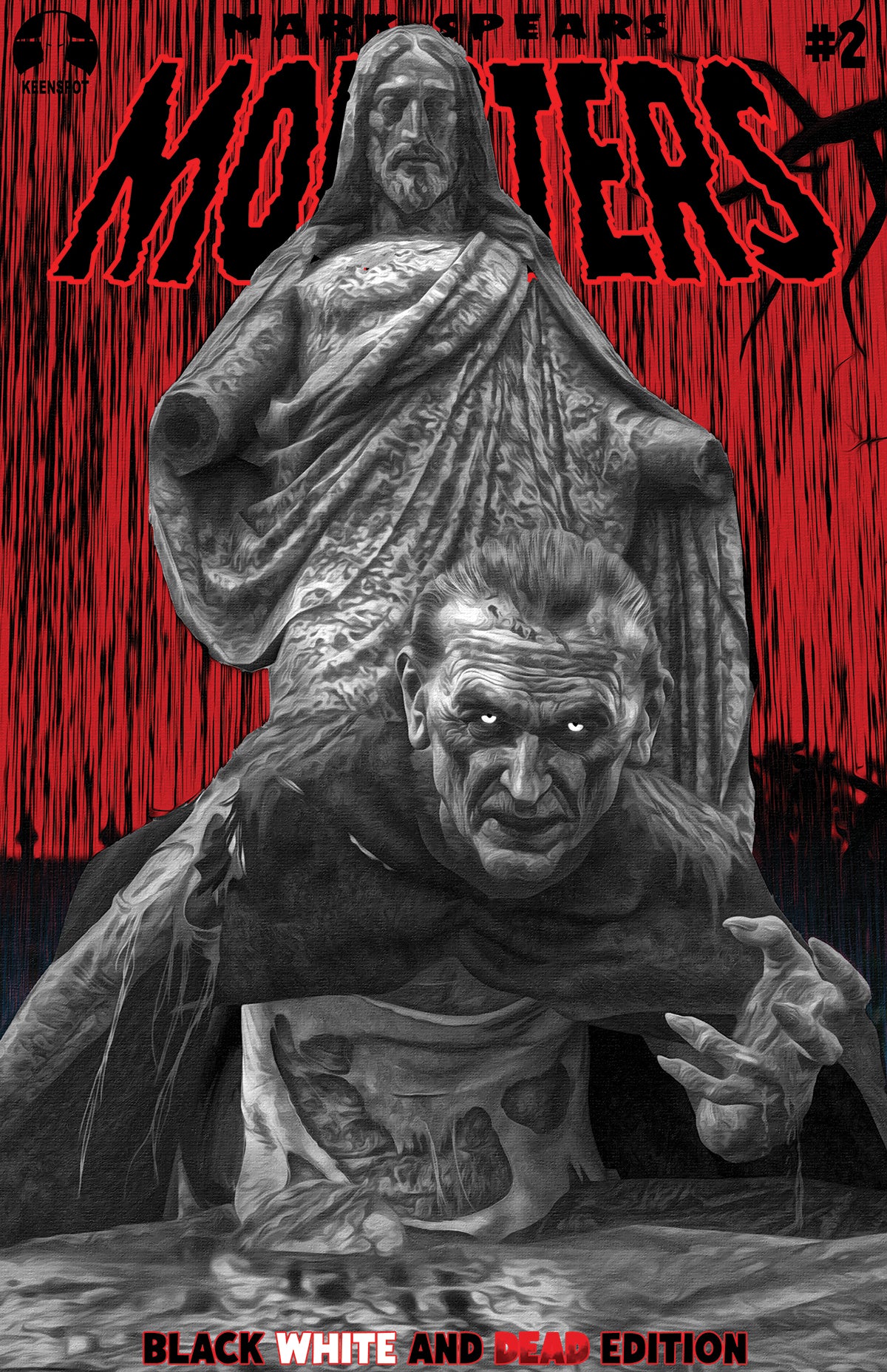 Mark Spears Monsters #2 4TH PTG BLACK WHITE & DEAD EDITION Cover B – Mark Spears Frome the Grave Variant