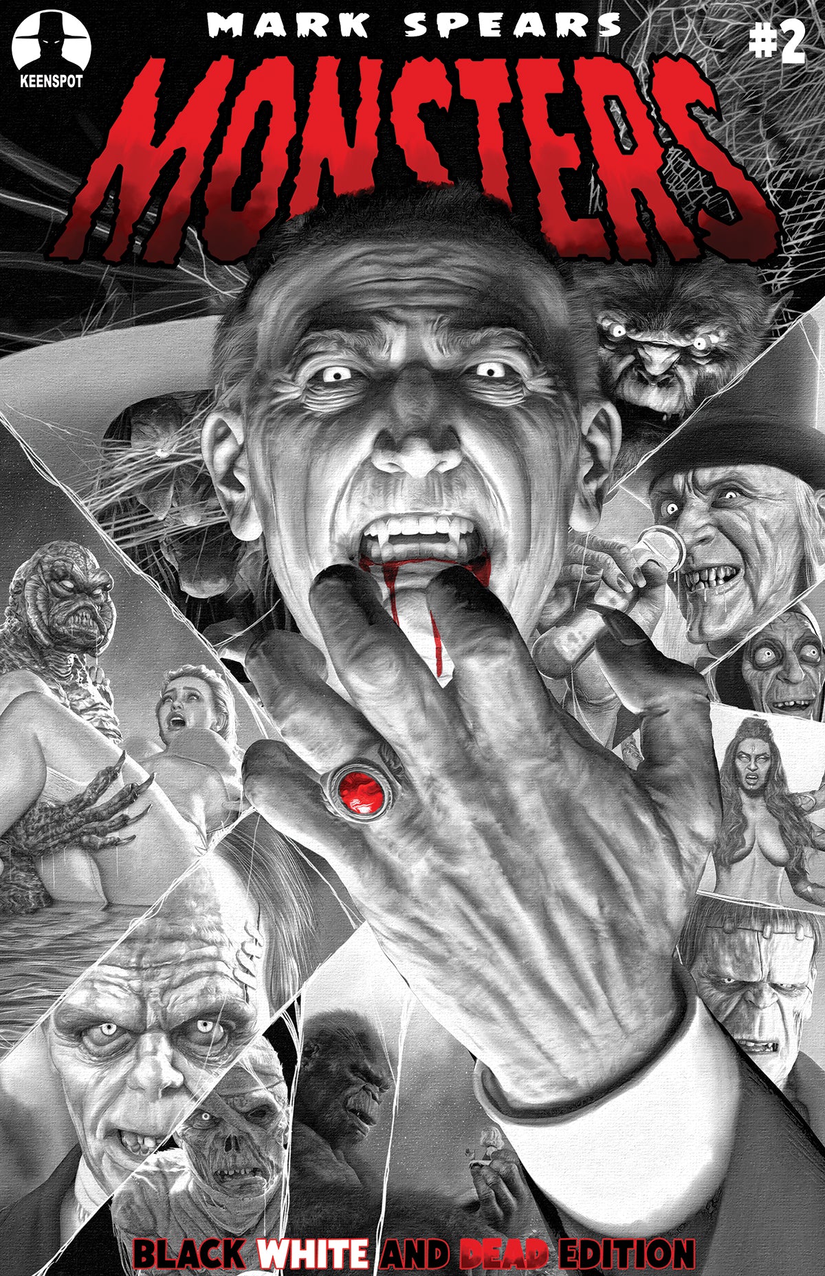 Mark Spears Monsters #2 4TH PTG BLACK WHITE & DEAD EDITION Cover F – 1:25 Mark Spears Infinity Gauntlet #1