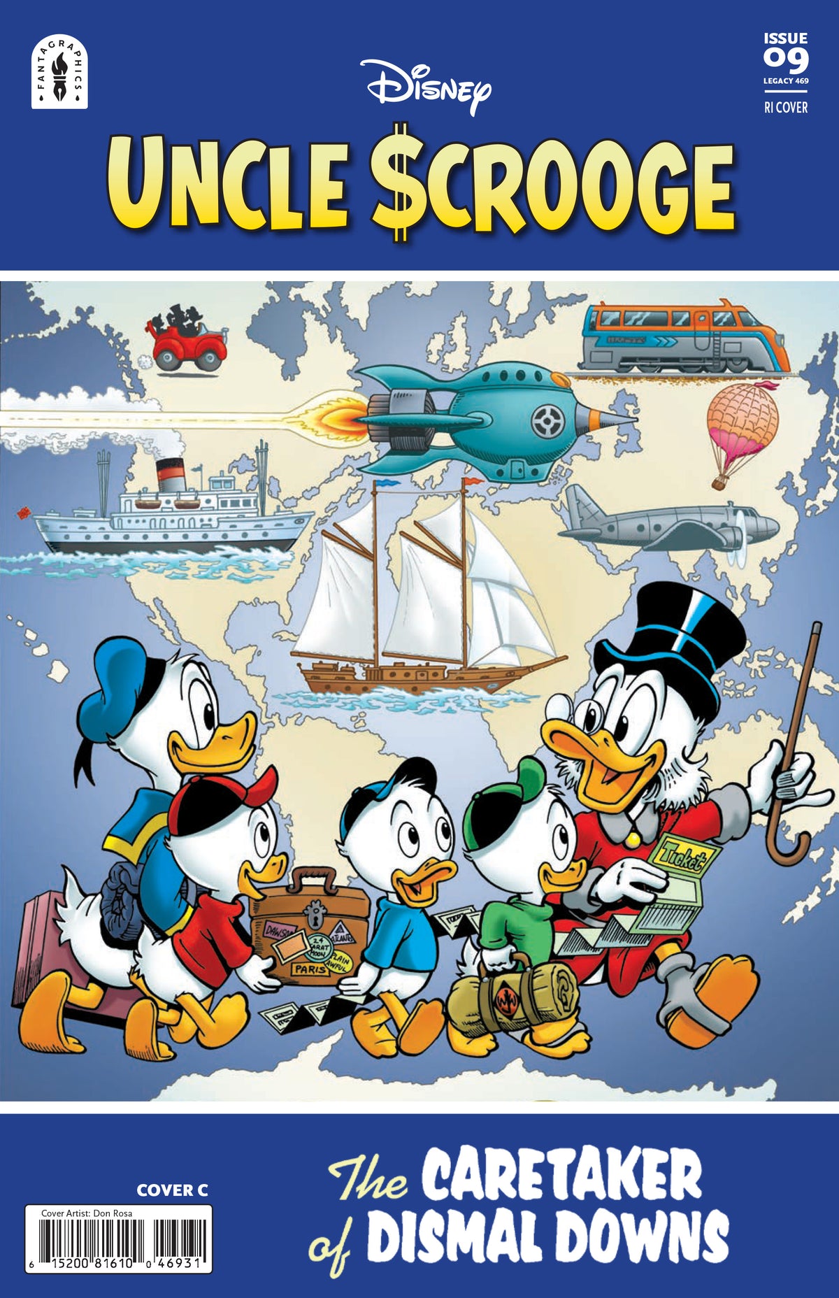 Uncle Scrooge Legacy #469 CARETAKER OF DISMAL DOWNS Cover C – 1:10 Ratio Don Rosa Variant