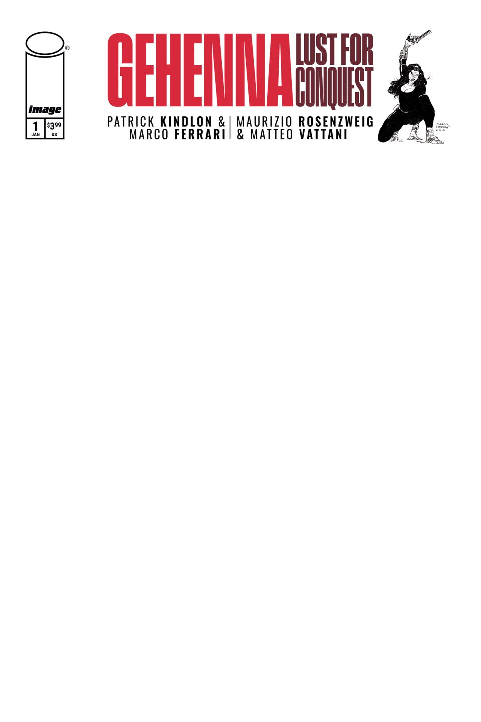 Gehenna Lust for Conquest #1 (of 4) Cover G – Blank Sketch Variant
