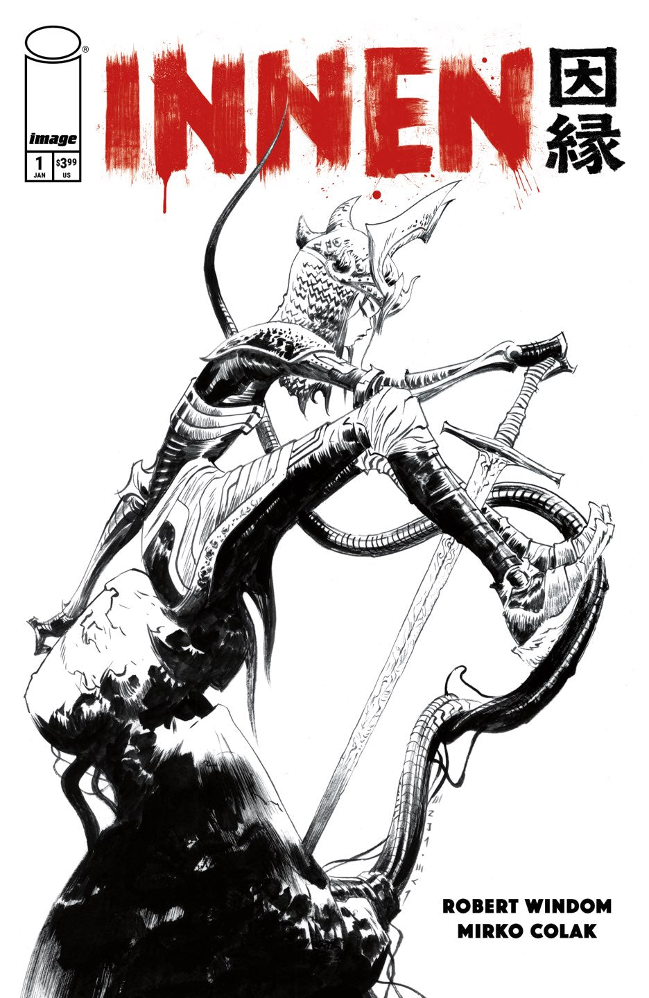 Innen #1 (ONE-SHOT) Cover C – 1:25 Ratio Jae Lee B&W Variant