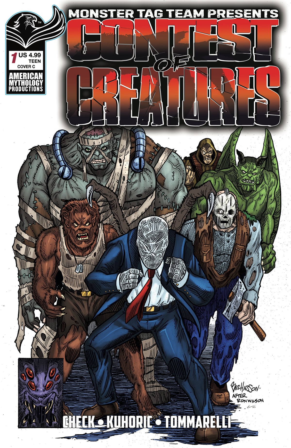 Contest of Creatures #1 (Cover A–E Variants & Bundle) Cover C – Buz Hasson Variant