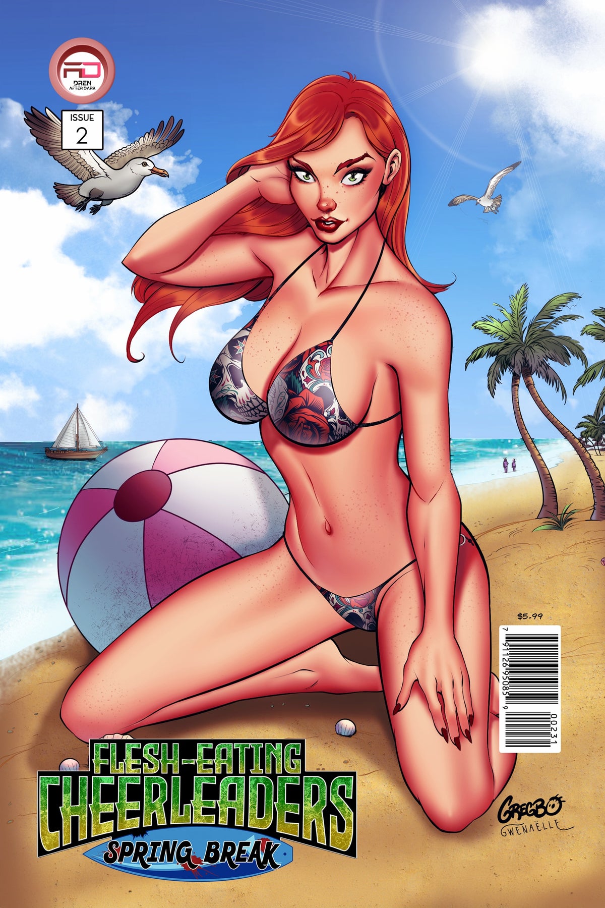 Flesh Eating Cheerleaders Spring Break #2 (of 4) Cover C – Gregbo Variant