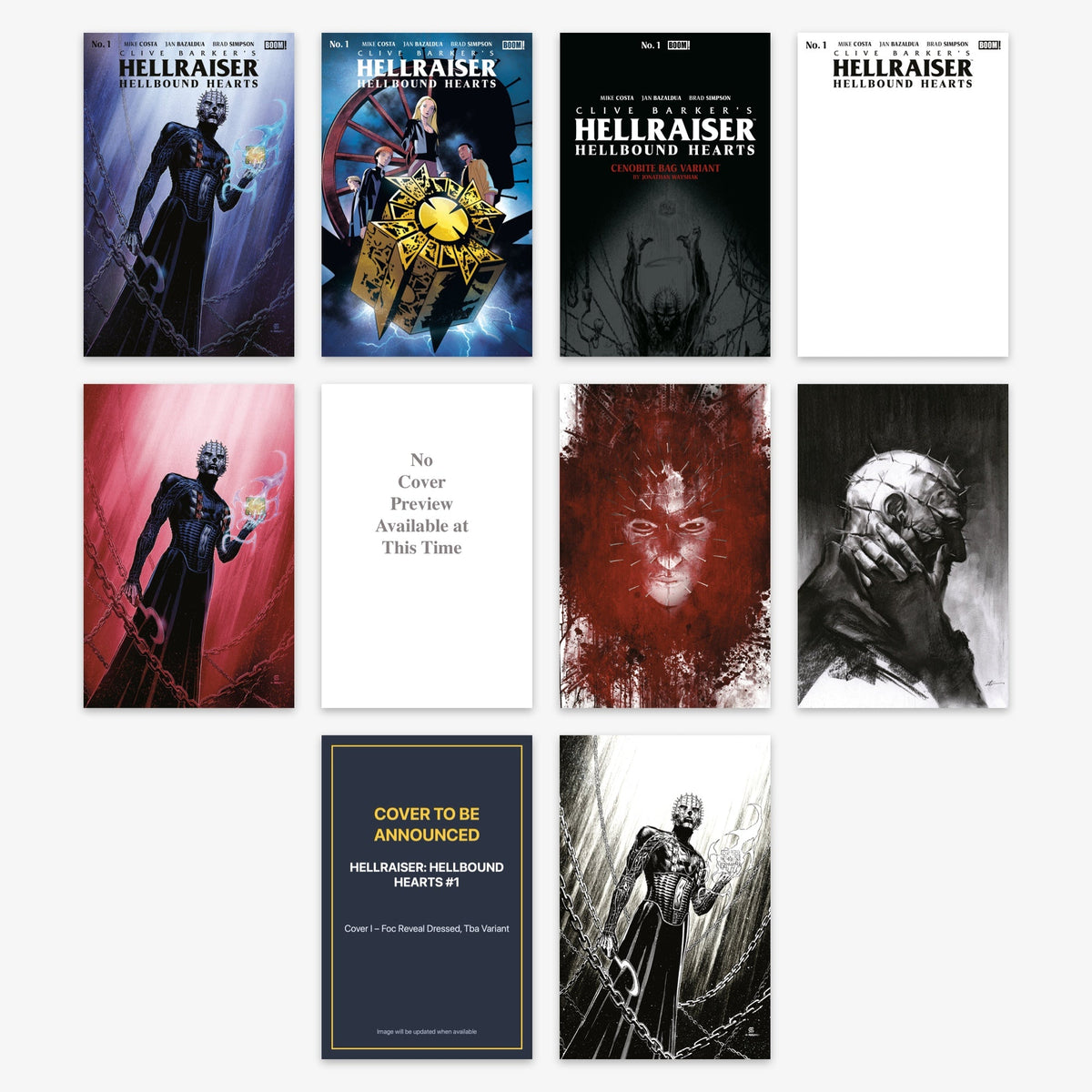 Hellraiser: Hellbound Hearts #1 Bundle – Covers A–J (incl. Ratio Incentives)