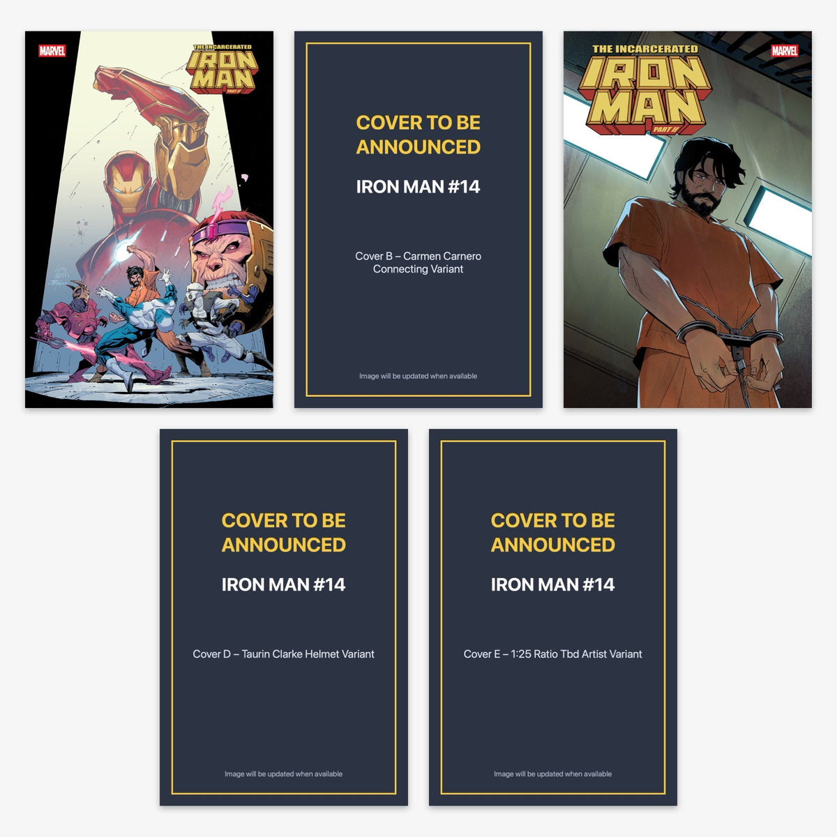 Iron Man #14 Bundle – Covers A–E (incl. Ratio Incentives)