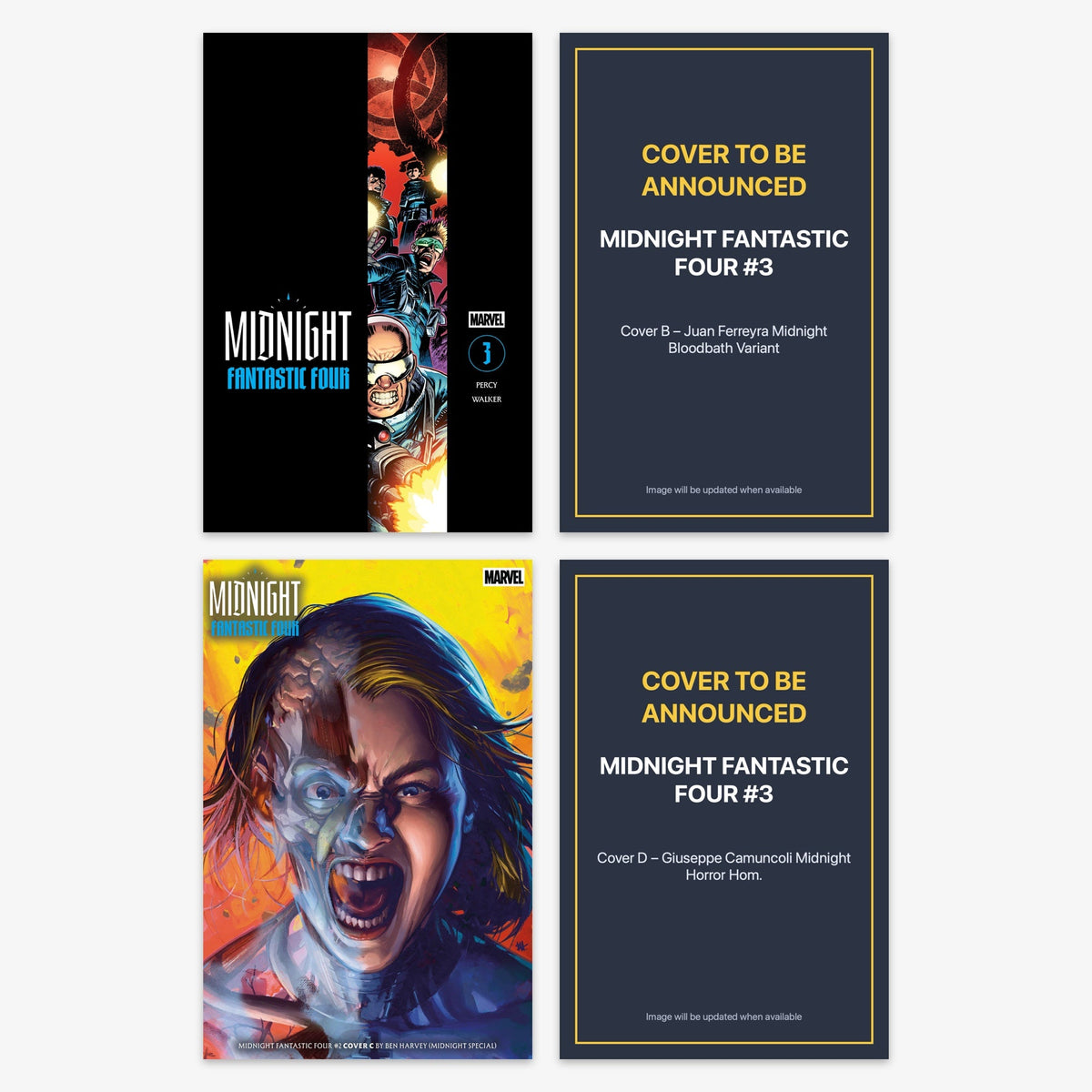 Midnight Fantastic Four #3 Bundle – Covers A–D (No Incentive)