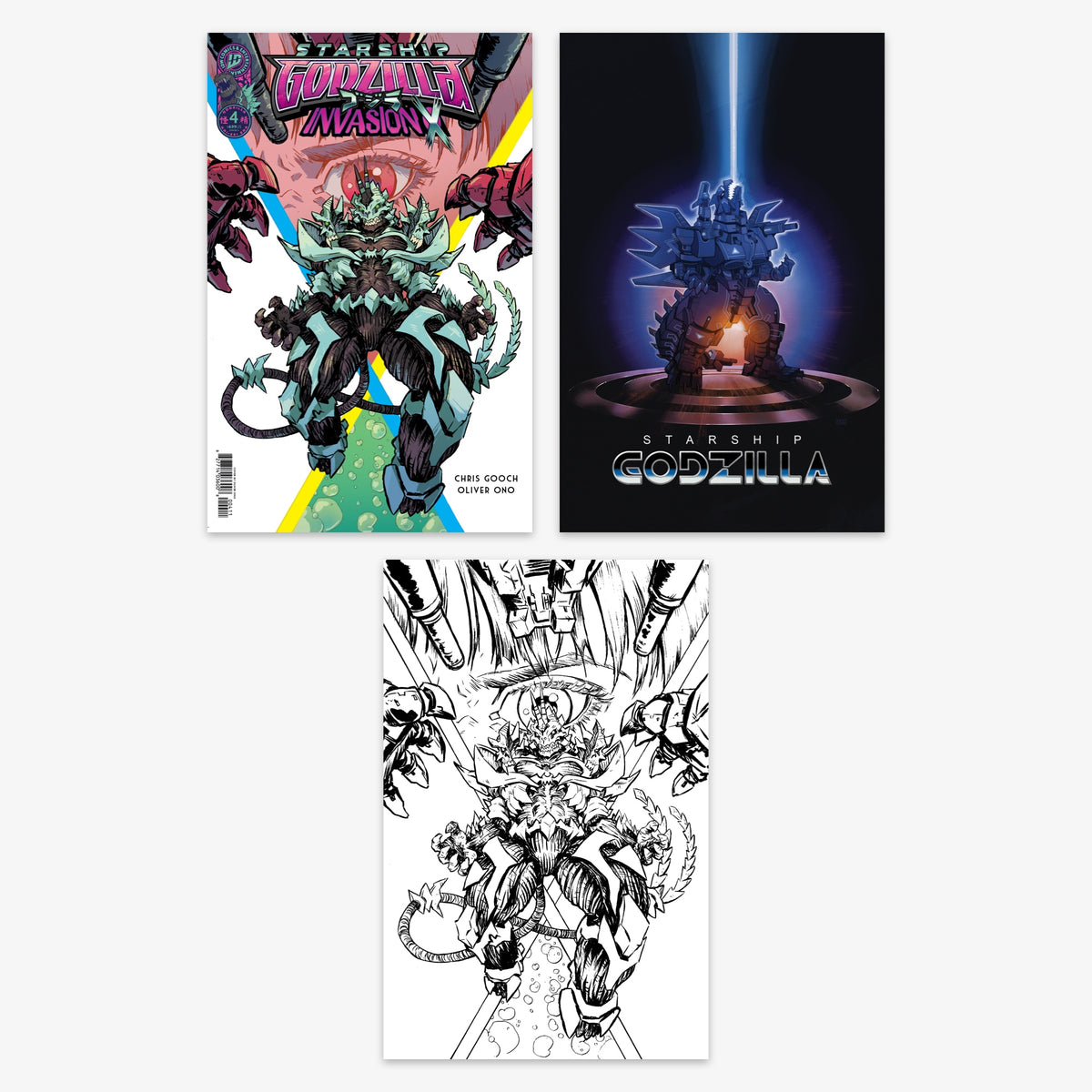 Starship Godzilla: Invasion X [Kai-Sei Era] #4 Bundle – Covers A–C (incl. Ratio Incentives)