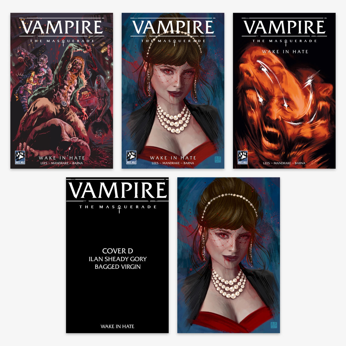 Vampire the Masquerade Wake in Hate #3 (of 4) Bundle – Covers A–E