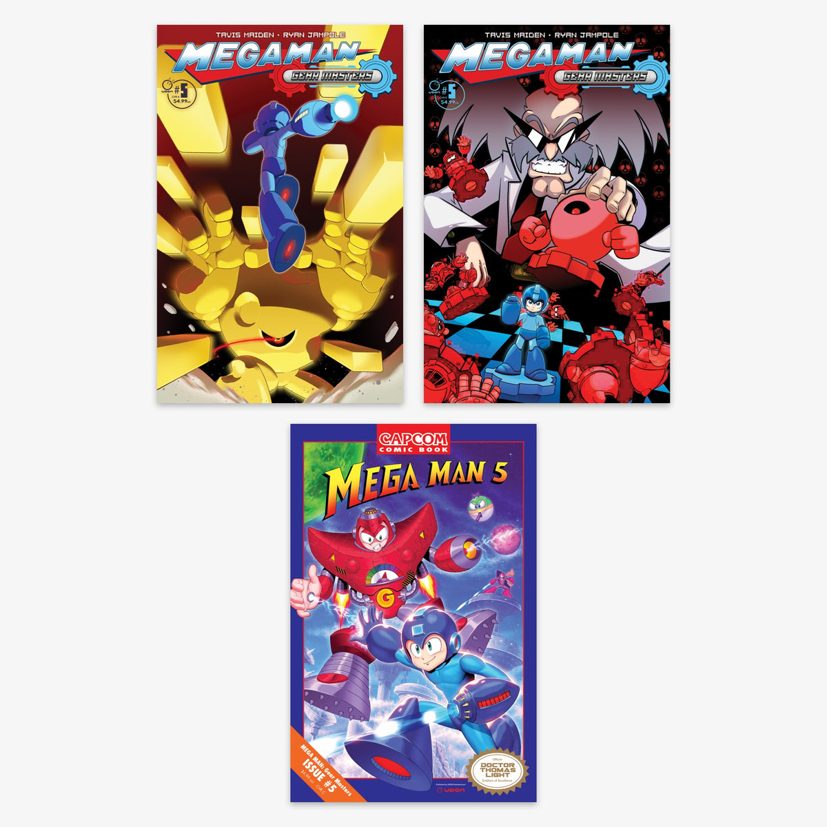 Mega Man: Gear Masters #5 (of 5) Bundle – Covers A–C (incl. Ratio Incentives)