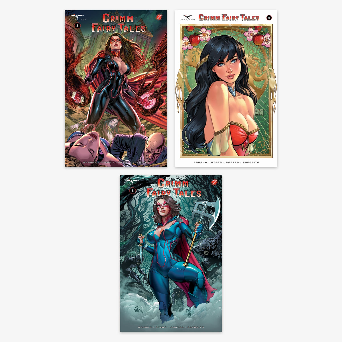 Grimm Fairy Tales Vol 3 #8 Bundle – Covers A–C (No Incentive)