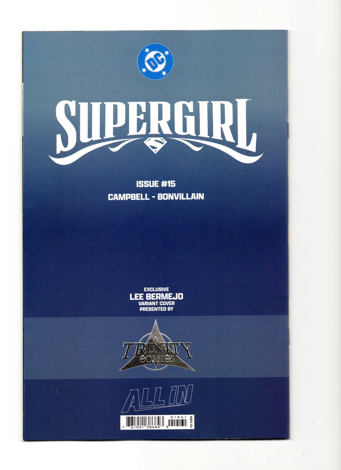 Supergirl #15 Lee Bermejo SDCC Exclusive Variant Ltd. 799 Trinity Comics