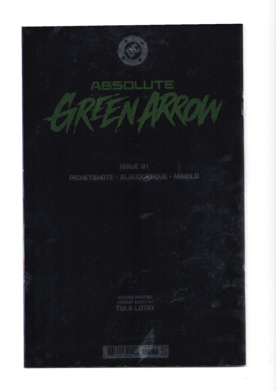 ABSOLUTE GREEN ARROW #1 Second Printing COVER C Tula Lotay Foil Var
