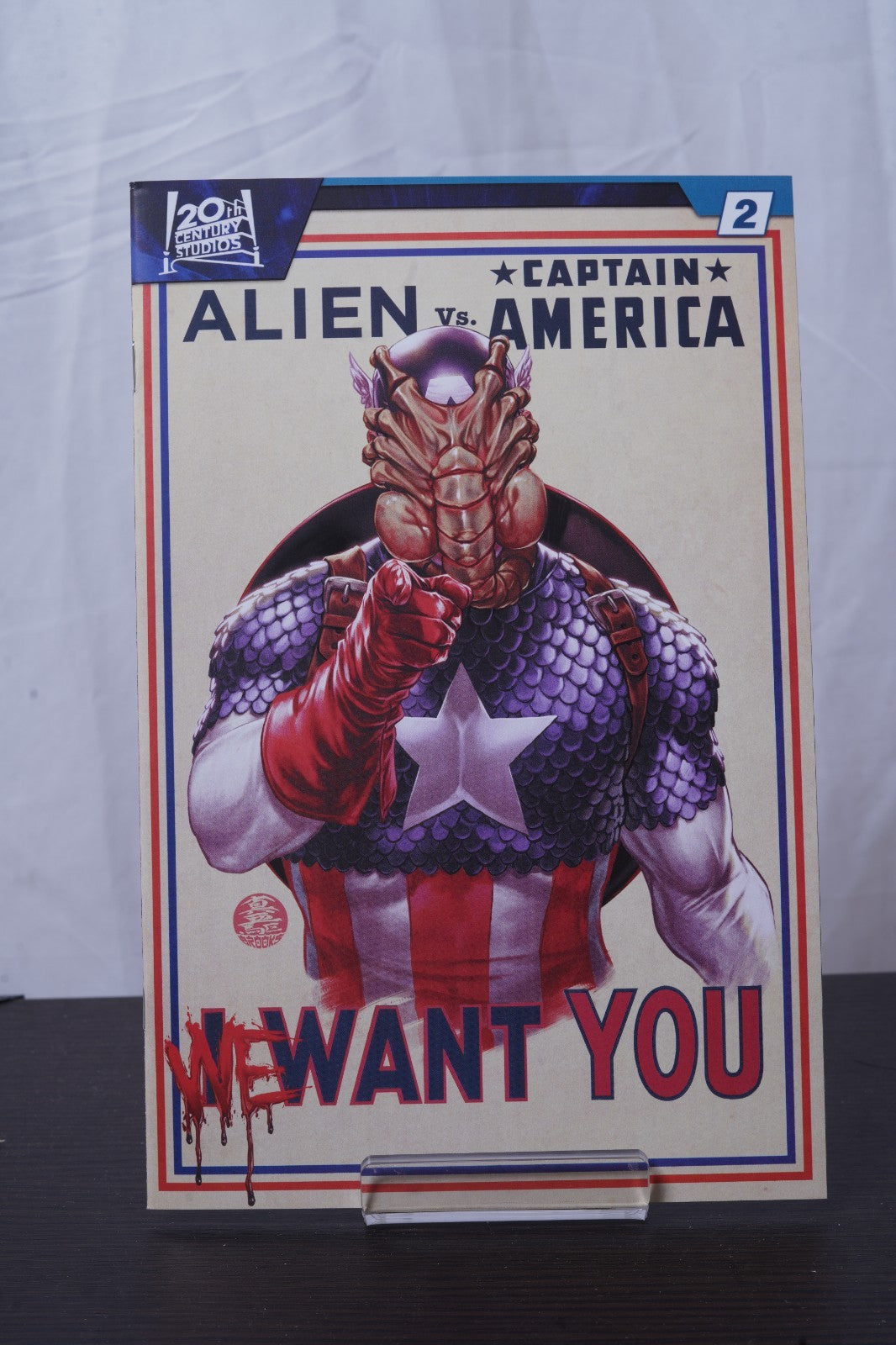 ALIEN vs CAPTAIN AMERICA #2 - MARK BROOKS VARIANT - MARVEL