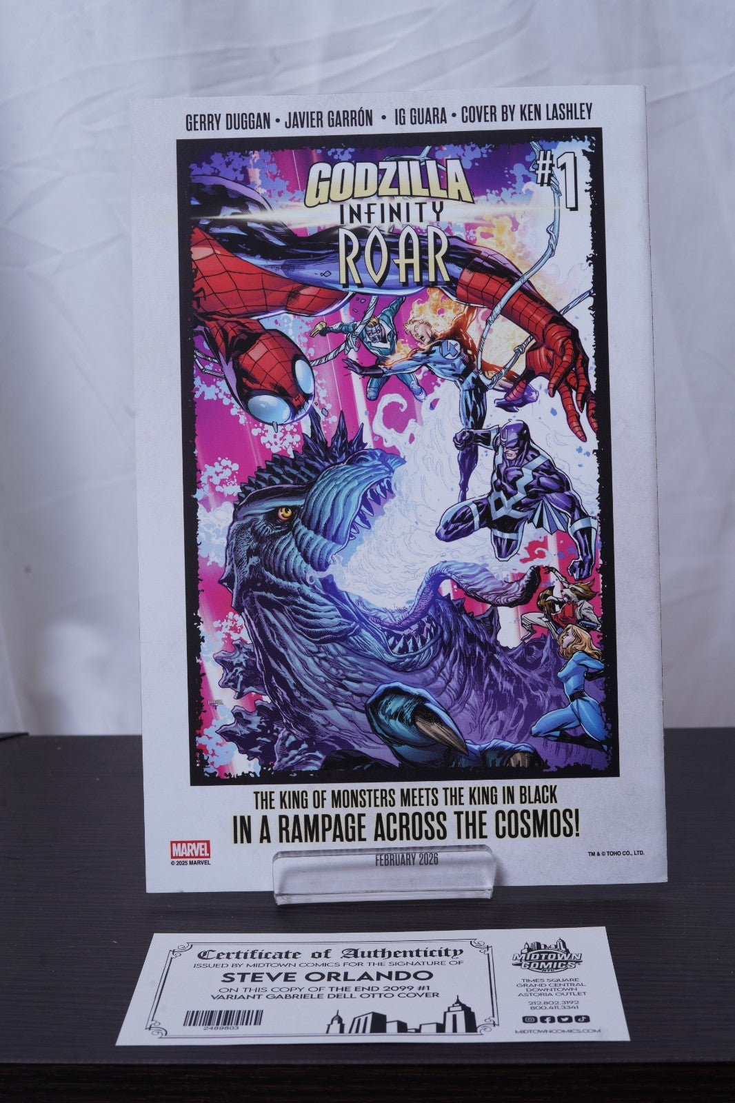 The End 2099 #1 Cover I Variant Gabriele Dell Otto Cover Signed By Steve Orlando
