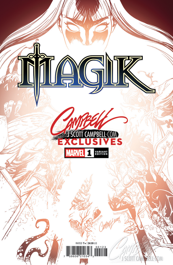 Magik #1 Exclusive J Scott Campbell Variant SET - Trade Dress + Sketch