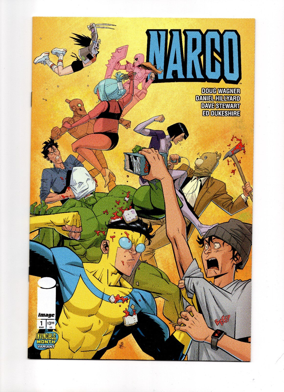 NARCO #1 COVER D DANIEL HILLYARD & DAVE STEWART INVINCIBLE TEAM UP VAR