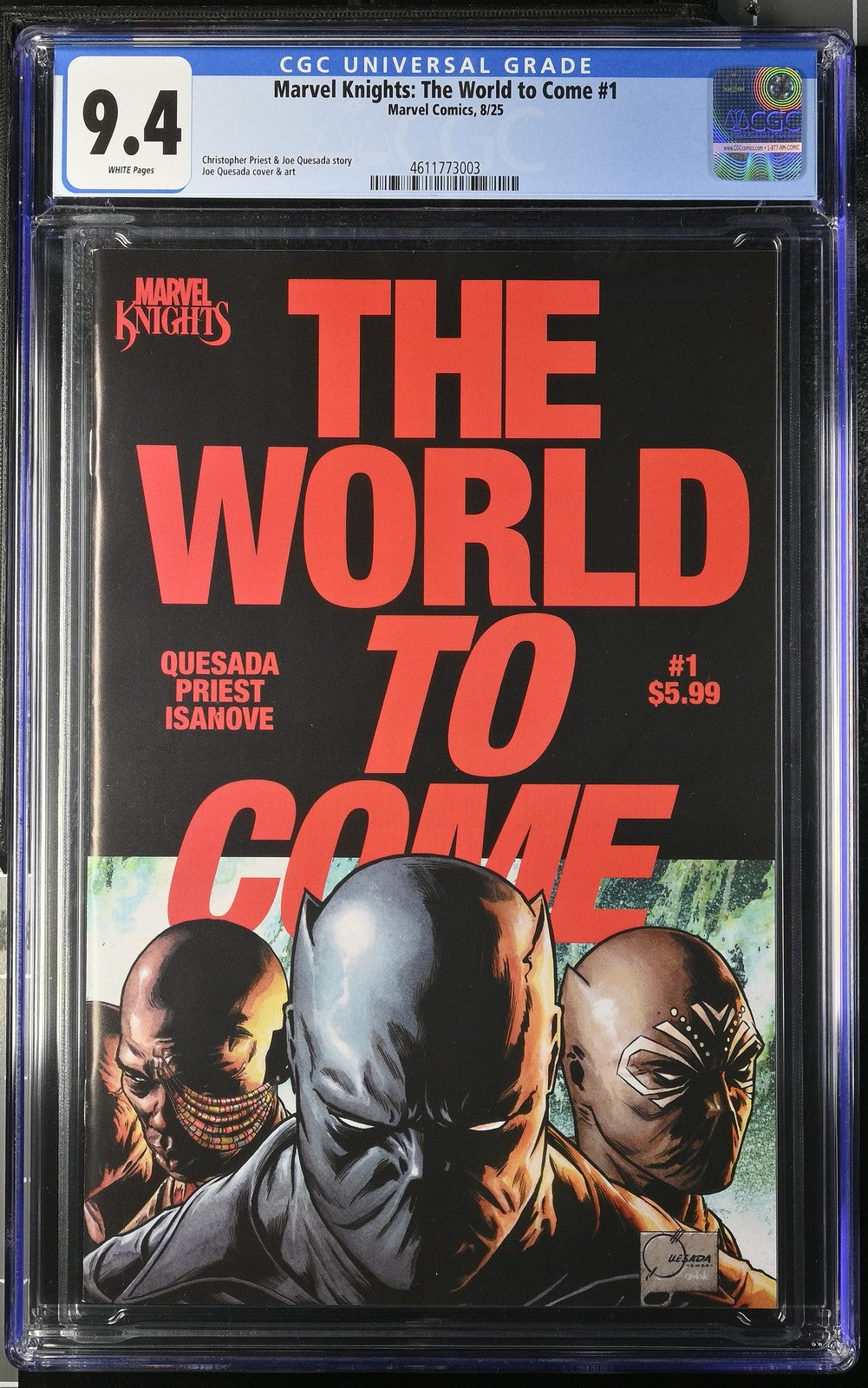 Marvel Knights The World To Come #1 CGC 9.4 Cover A Quesada 1st Print 2025