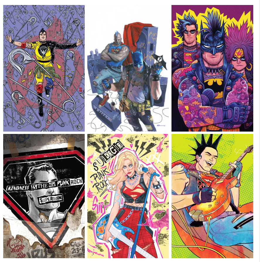 DC’s Punk Rock Variant Cover - 6 book set