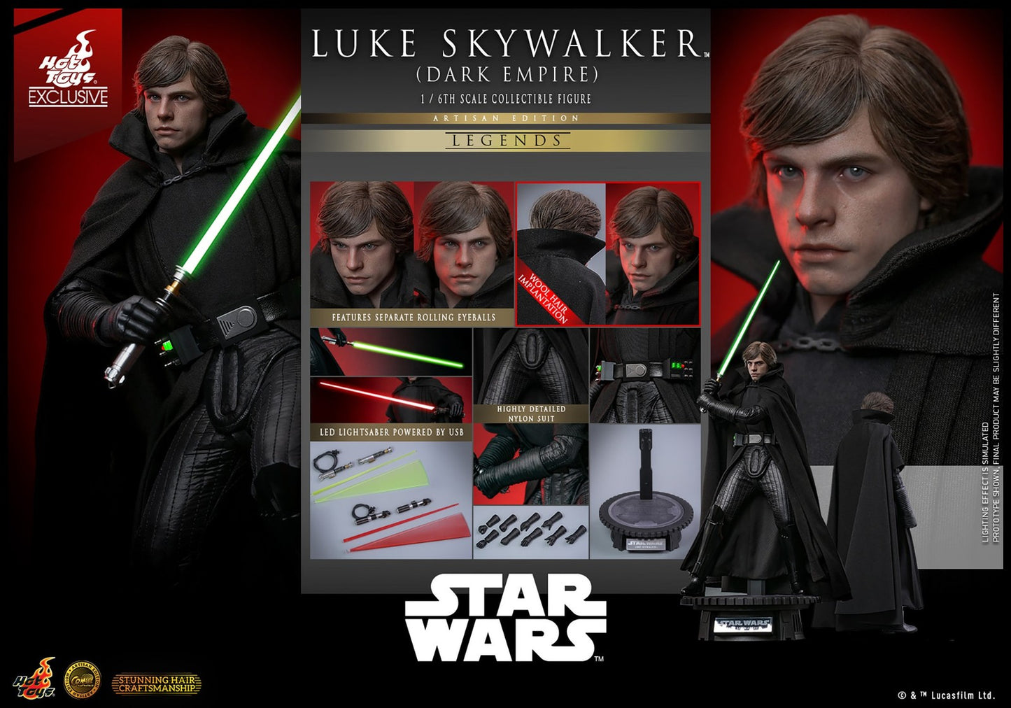 Hot Toys CMS020AE Star Wars Luke Skywalker Dark Empire Artisan Edition