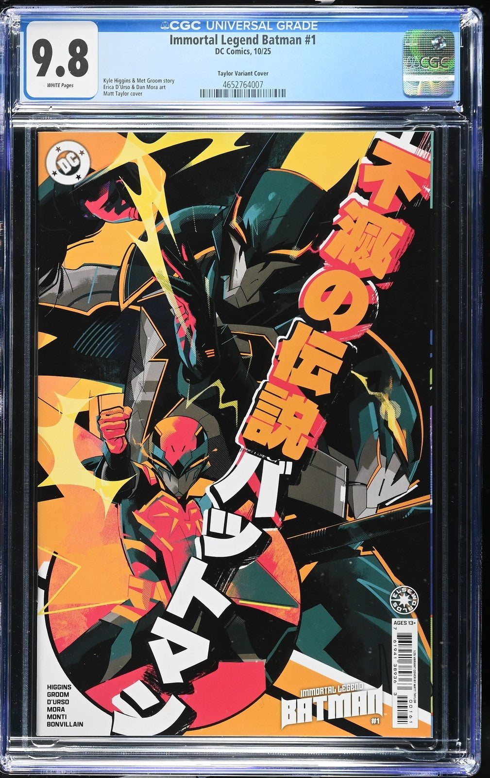 CGC 9.8 Immortal Legend Batman #1 1:25 Taylor Variant DC 2025