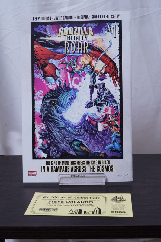 The End 2099 #1 Cover H Variant Ken Lashley Battle Cover Signed By Steve Orlando