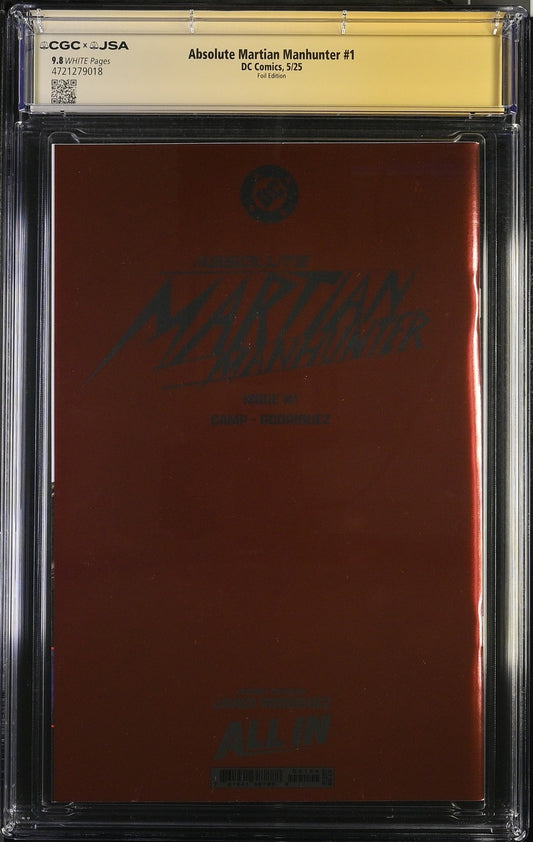 Absolute Martian Manhunter #1 FOIL - CGCxJSA 9.8 SIGNED by Deniz Camp