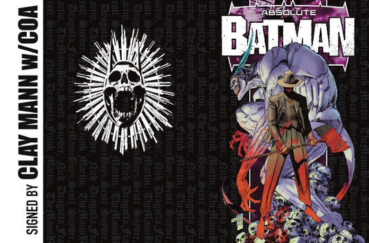 ABSOLUTE BATMAN #19 CLAY MANN DEATH NOTE HOMAGE  *SIGNED W COA*PRESALE 4/29