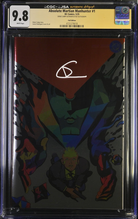 Absolute Martian Manhunter #1 FOIL - CGCxJSA 9.8 SIGNED by Deniz Camp