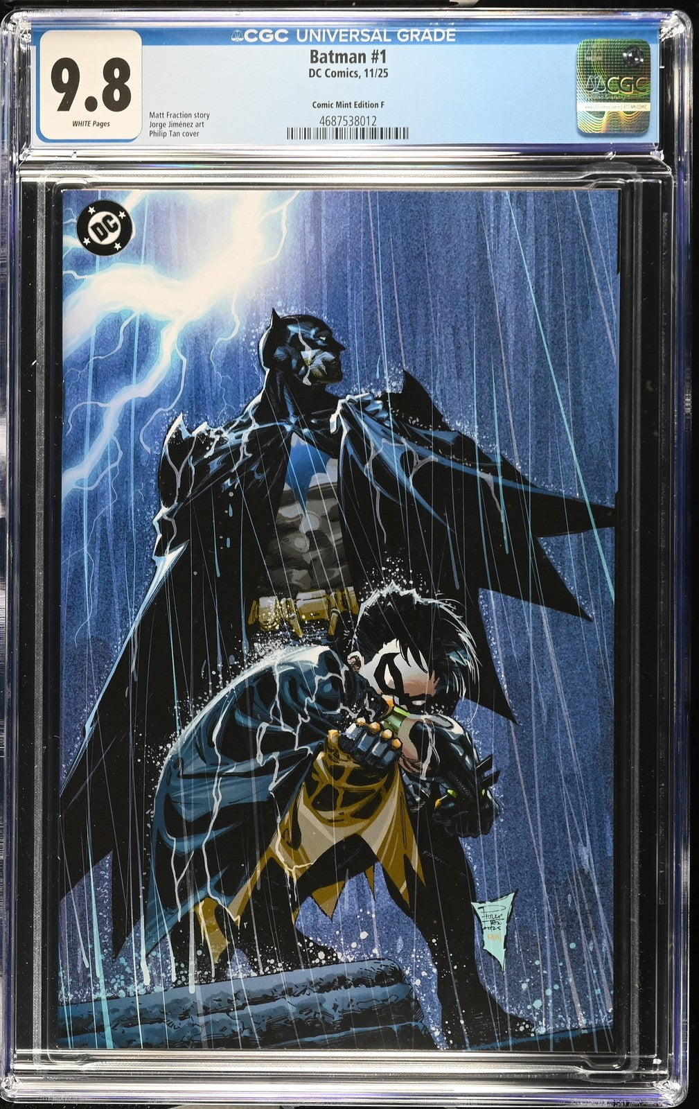 BATMAN #1 TCM PHILIP TAN APPRECIATION VIRGIN VARIANT CGC 9.8