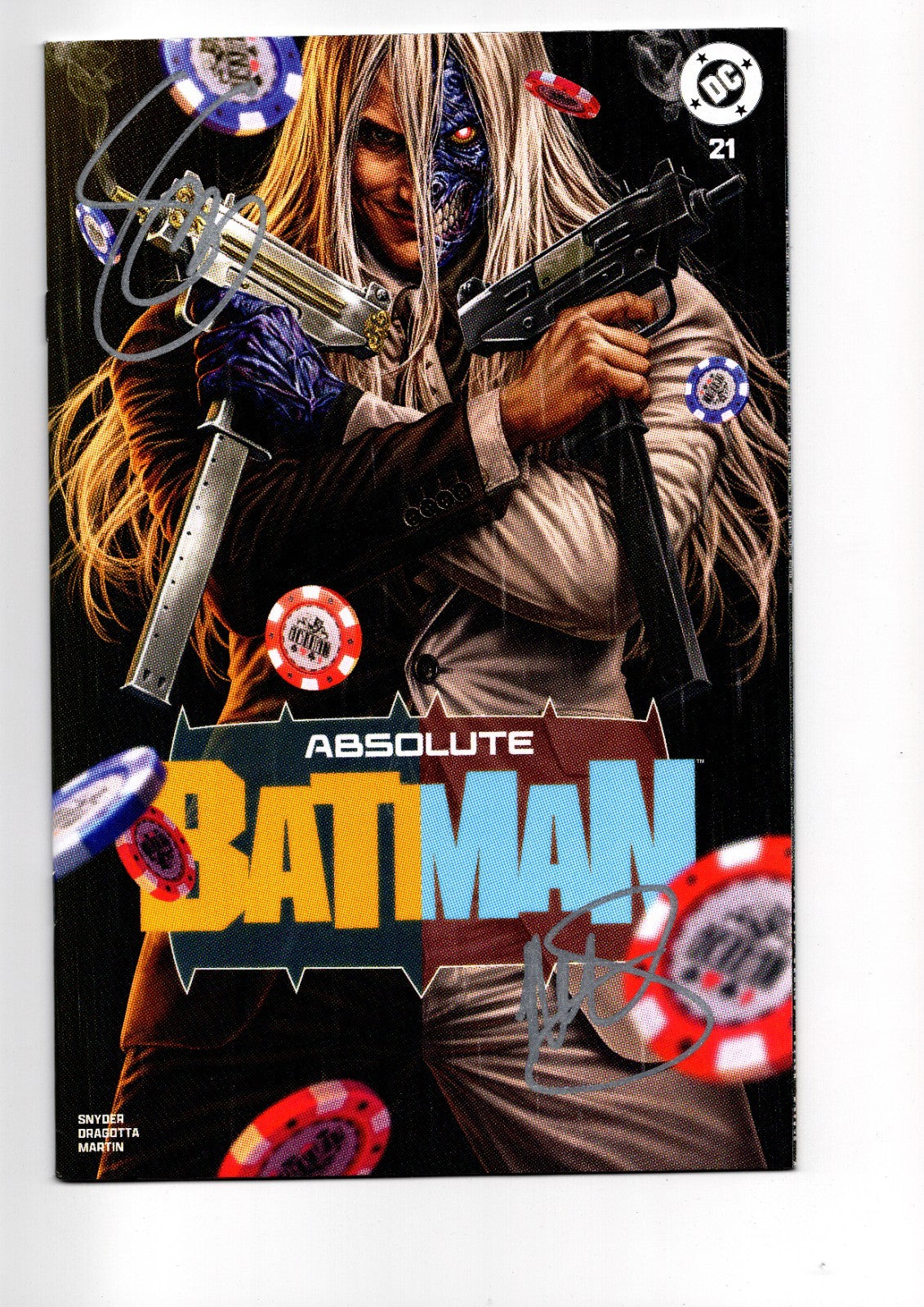 ABSOLUTE BATMAN #21 TRADE DRESS 2X SIGNED MARK BROOKS & SCOTT SNYDER