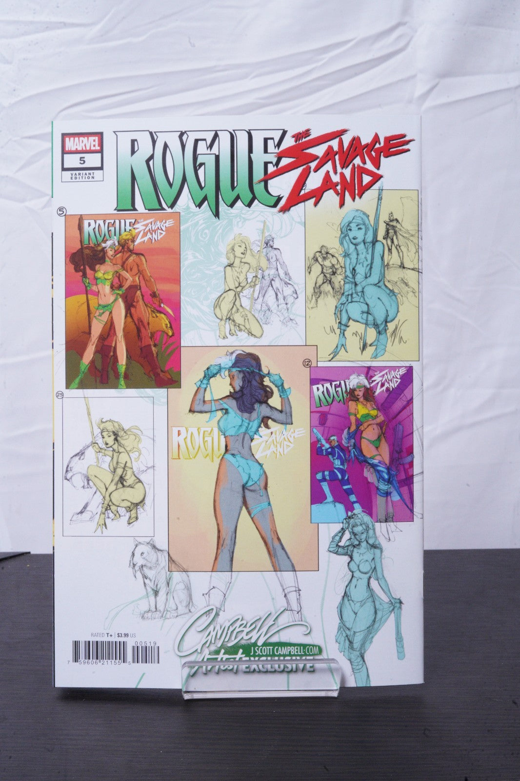 Rogue The Savage Land #5 J Scott Campbell JSC SIGNED ALL SIX COVER SET IN HAND