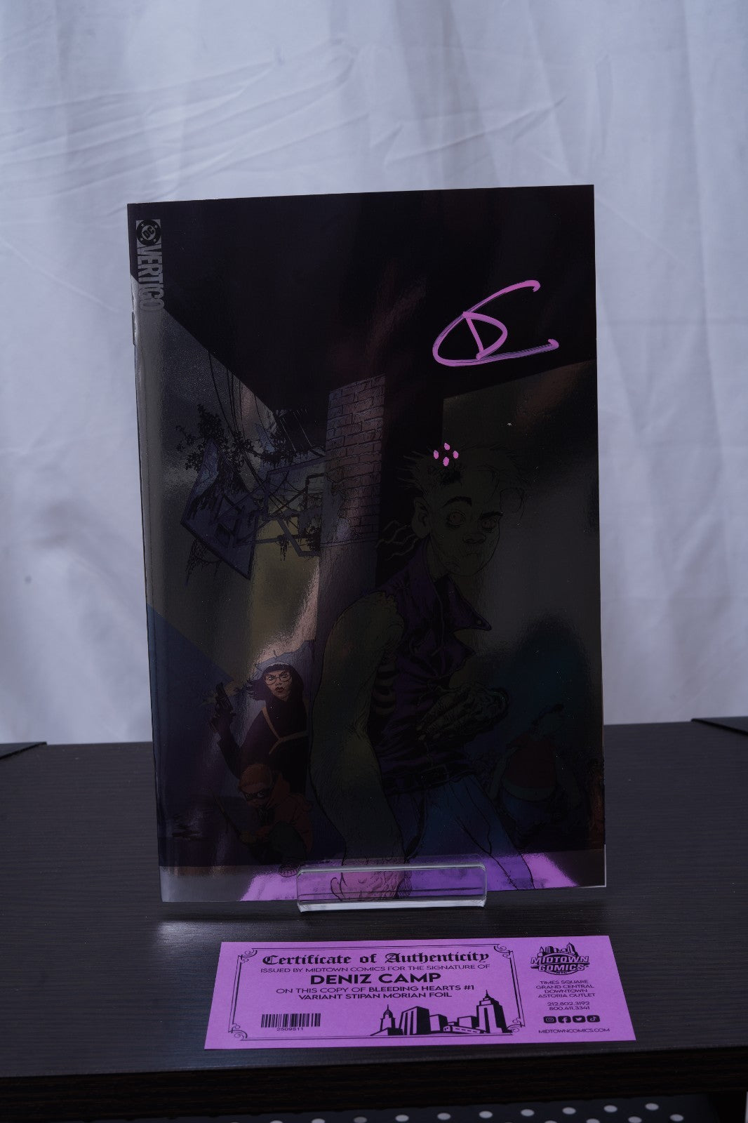 Bleeding Hearts #1 - Cover N Variant Stipan Morian Foil - Signed By Deniz Camp