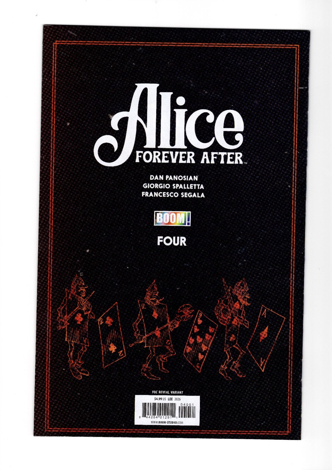 Alice Forever After #4 E FOC Reveal Variant (Dressed, Lee)