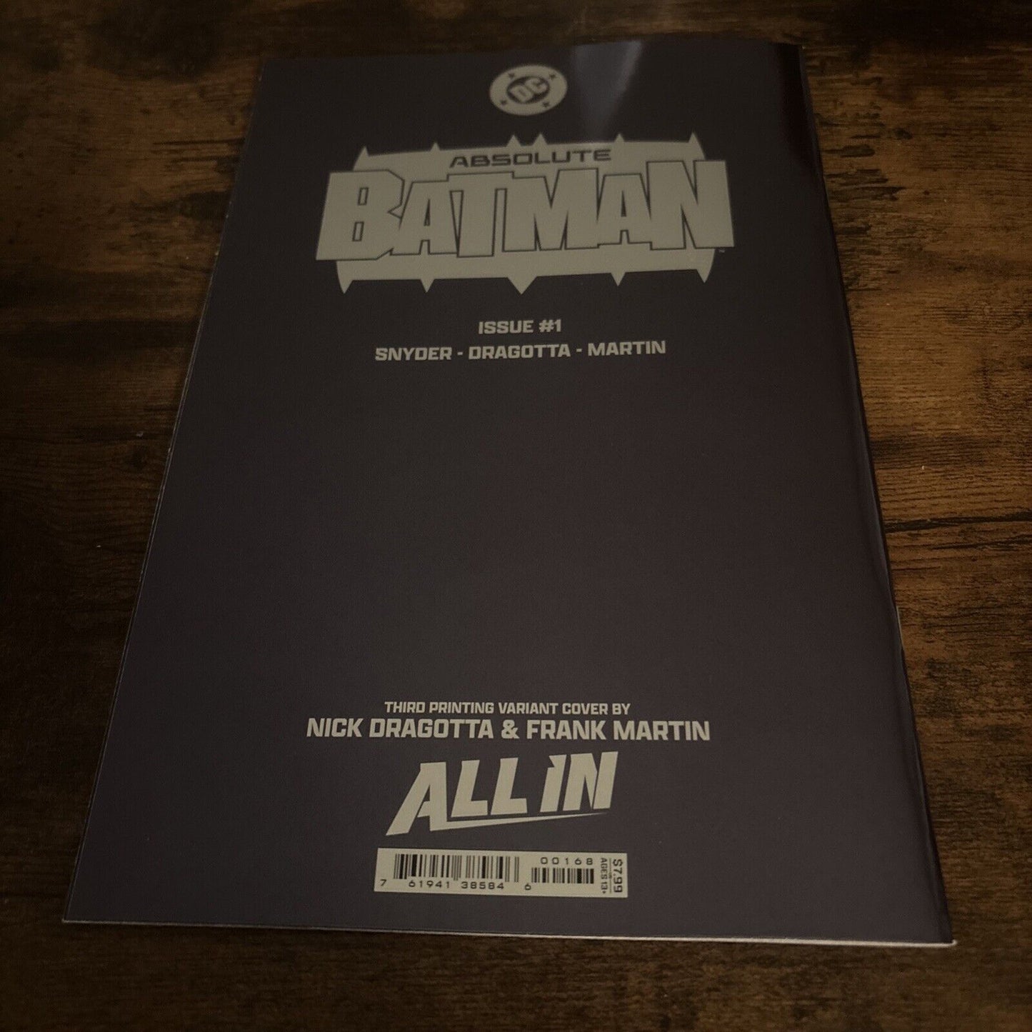 Absolute Batman Issue #1 - Nick Dragotta - 3rd Print - Foil