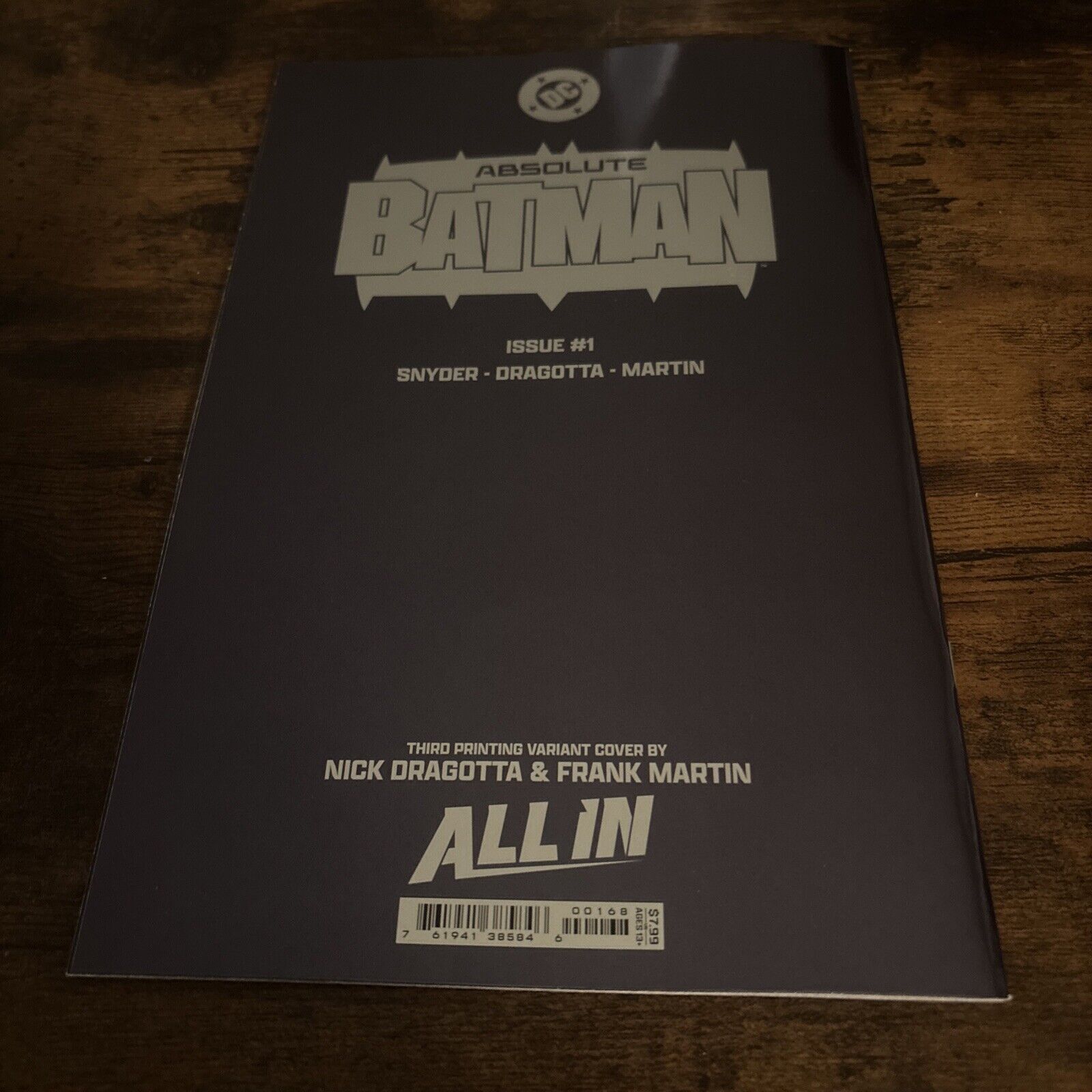 Absolute Batman Issue #1 - Nick Dragotta - 3rd Print - Foil