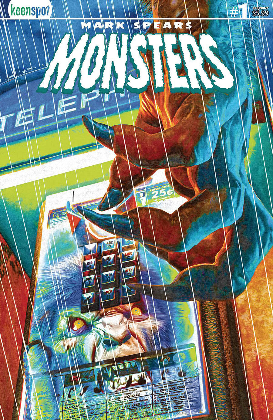 Mark Spears Monsters Issue #1 - 3rd Print - Werewolf Telephone Line