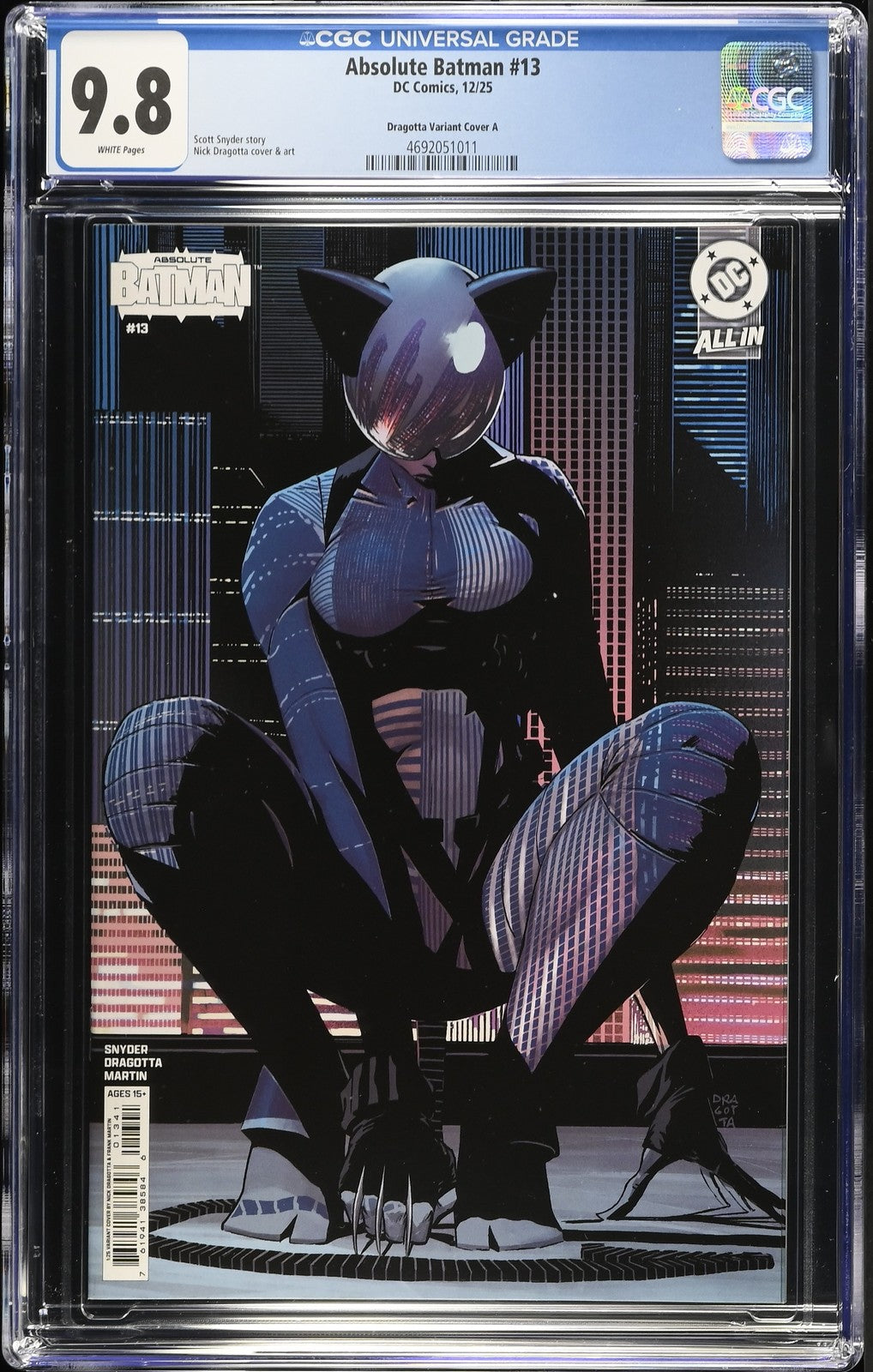 Absolute Batman #13 Nick Dragotta Scott Synder 1:25 CGC 9.8 Stealth Mode Variant