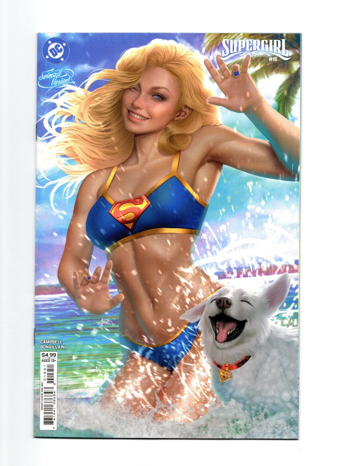 SUPERGIRL #15 COVER E ARIEL DIAZ SWIMSUIT CARD STOCK VAR
