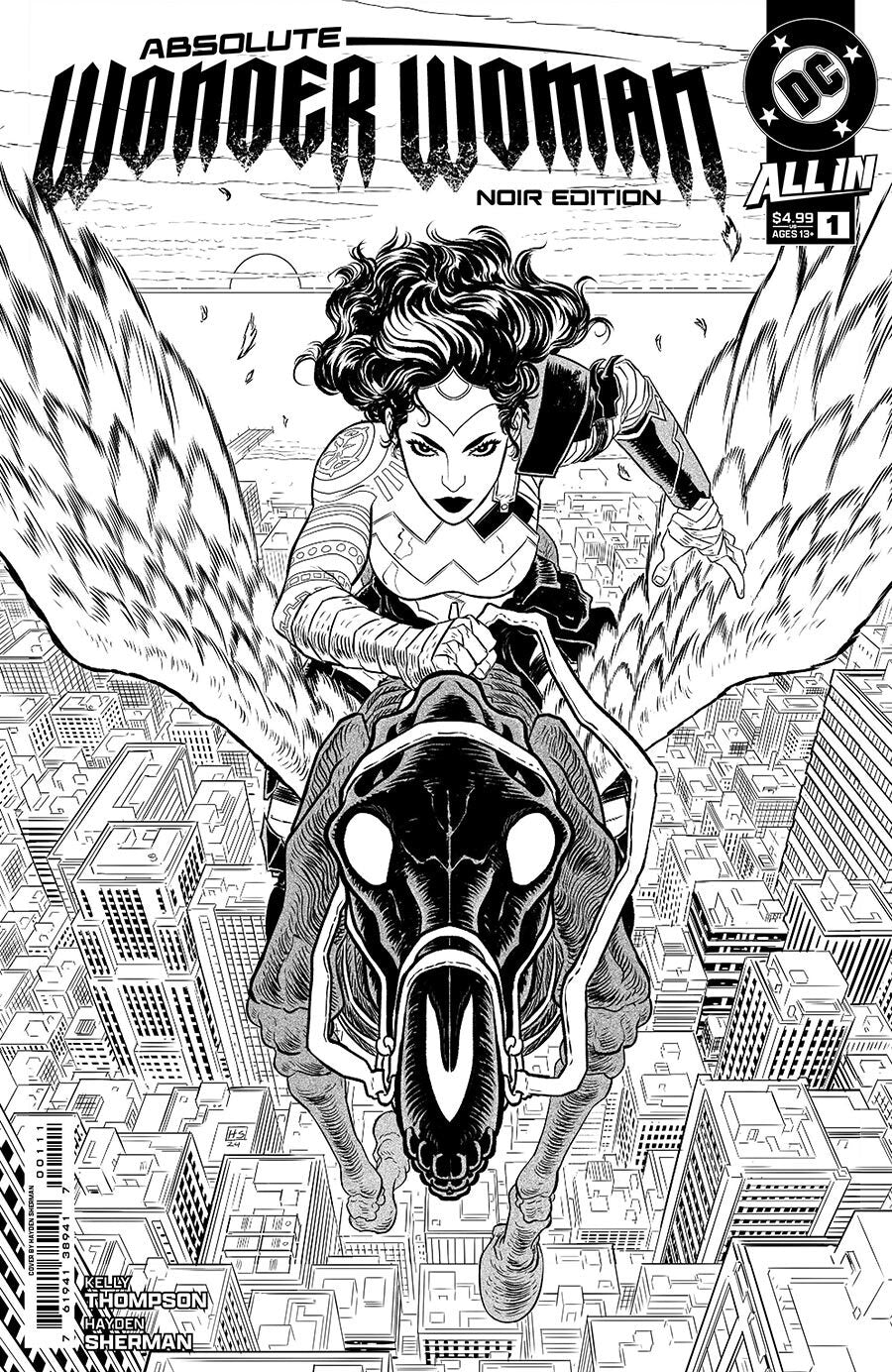 Absolute Wonder Woman Issue #1 - Hayden Sherman - Noir Edition