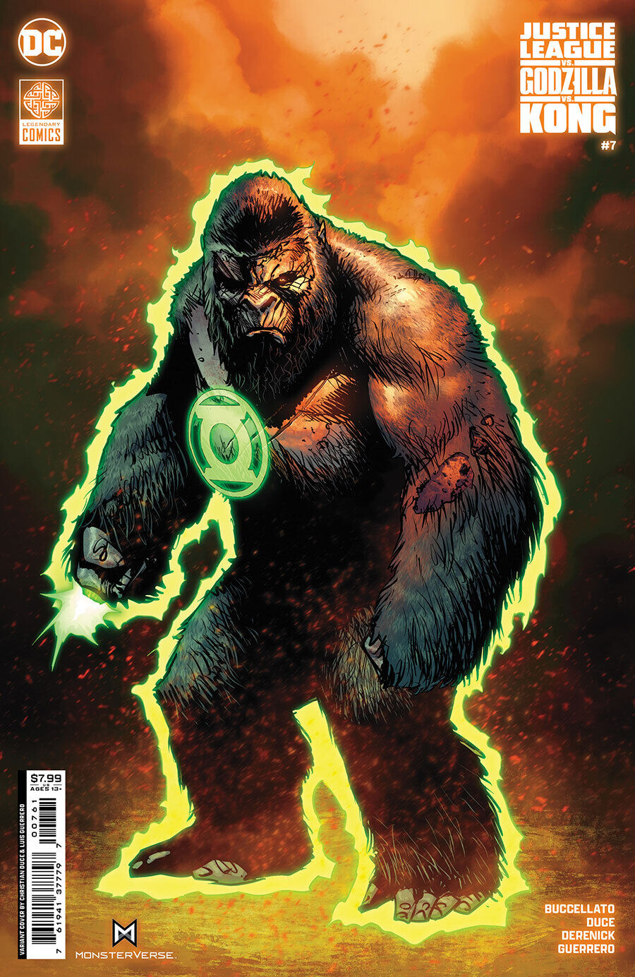 Justice League vs. Godzilla vs. Kong Issue #7 - Christian Duce - Kong as Green L
