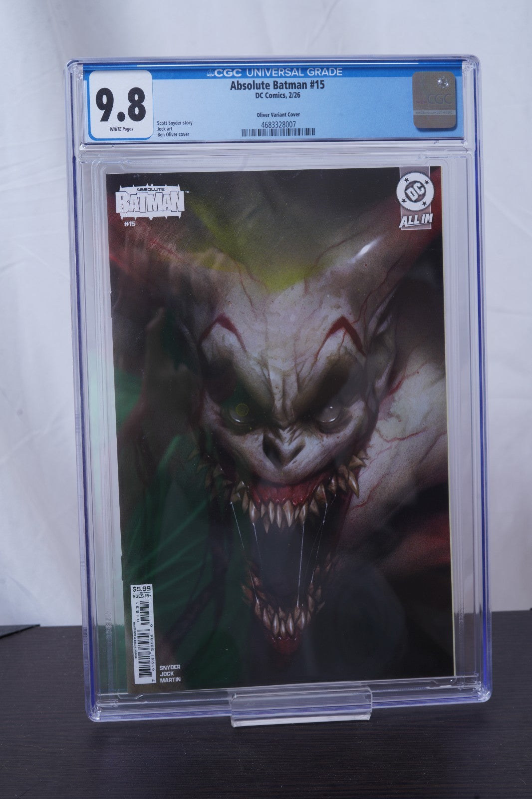 Absolute Batman #15 Ben Oliver Cardstock Variant Cover CGC 9.8