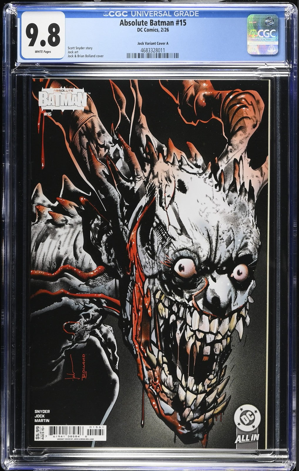 Absolute Batman #15 Jock & Brian Bolland Variant Cover CGC 9.8