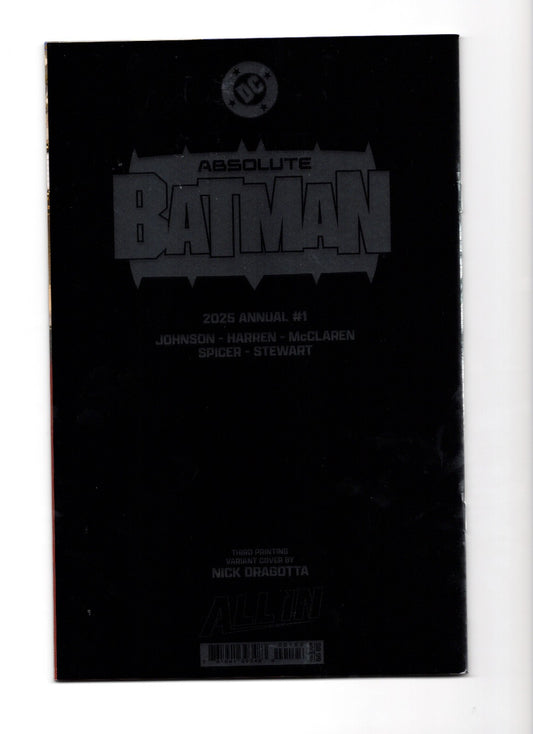 ABSOLUTE BATMAN 2025 ANNUAL #1 Third Printing Cvr B Nick Dragotta Foil