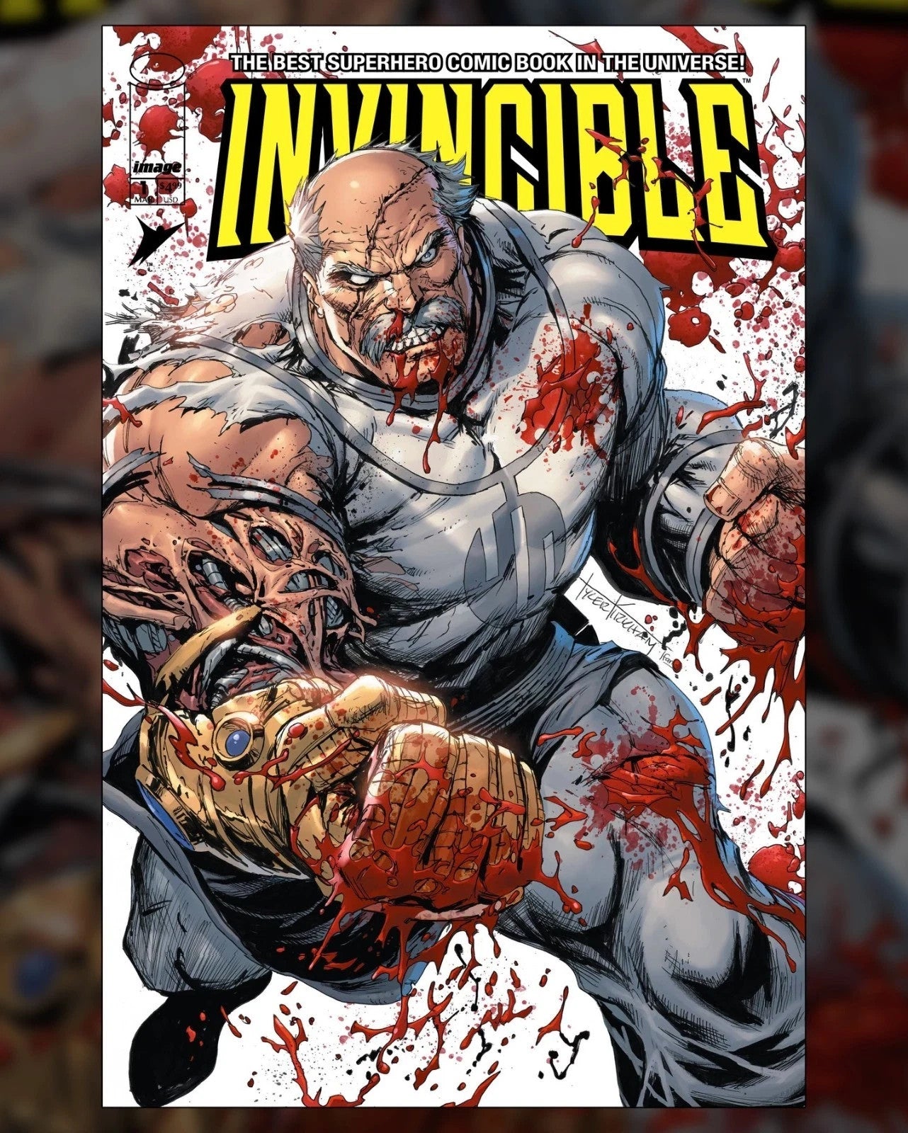 Invincible #1 Tyler Kirkham Conquest Battle Damage Foil SDCC 2026 Presale