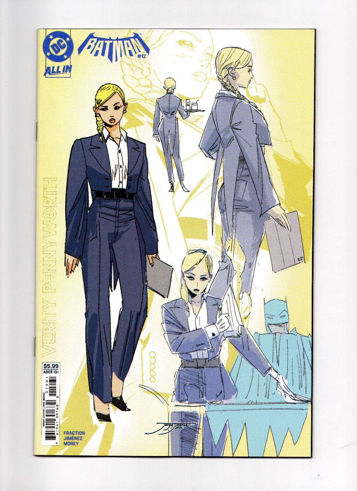 BATMAN #12 CVR G JORGE JIMENEZ VERITY PENNYWORTH DESIGN CARD STOCK VAR