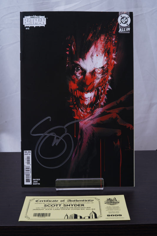 Absolute Batman #15 Cover  C SIGNED by Scott Snyder with COA First Print
