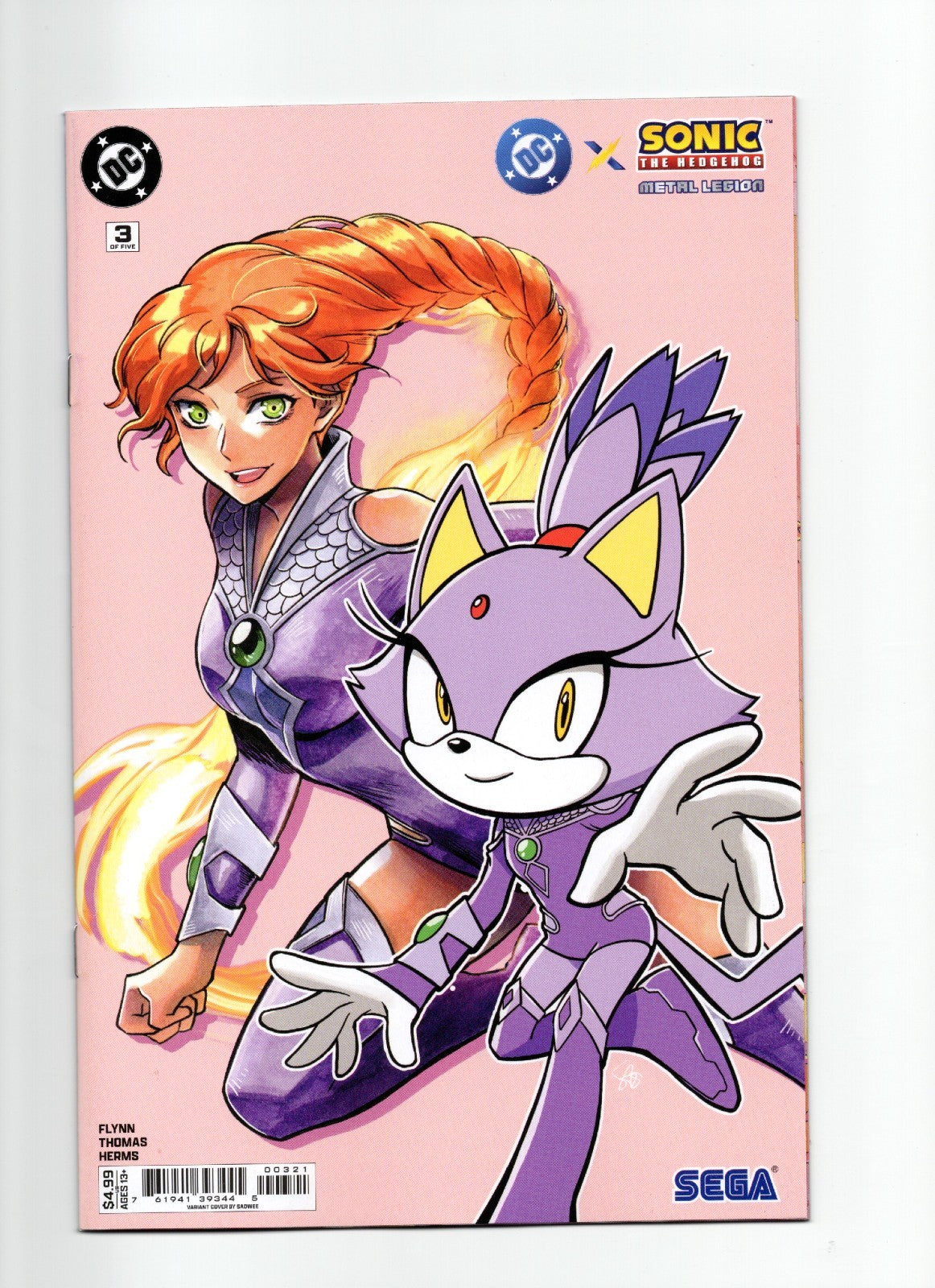 DC X SONIC THE HEDGEHOG THE METAL LEGION #3 COVER B SAOWEE CARD STOCK VAR